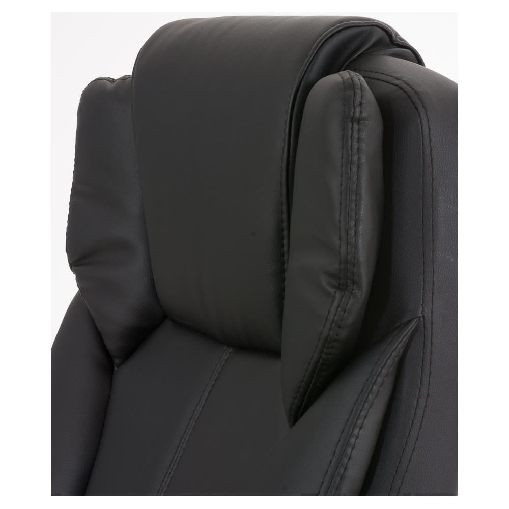Sedia Ufficio Xanthos XXL in Similpelle - Poltrona Ergonomica Carico Max 210 kg - Sedia Studio Imbottita E Regolabile - Poltrona Pc Rinforzata Nero - Foto 5