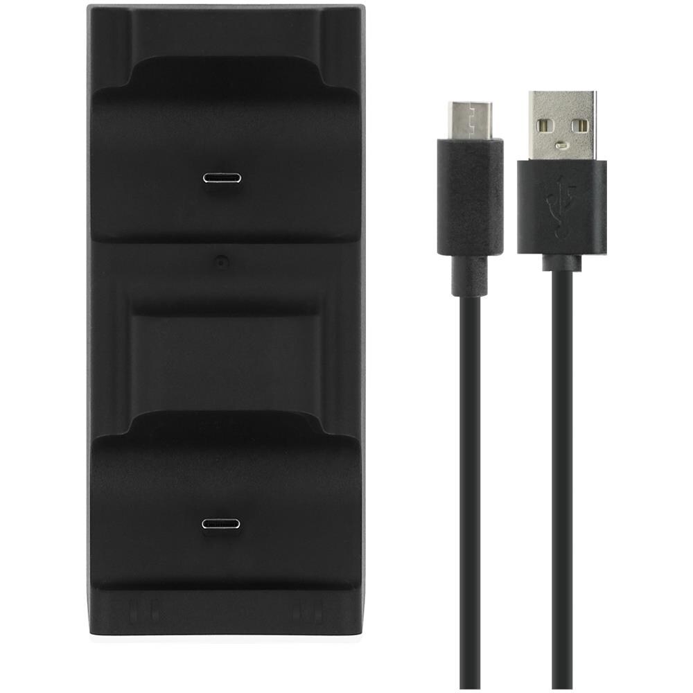 Avizar - Stazione Di Ricarica Ps5 Controller Dualsense Doppia Uscita Usb-c  + Led, Nero - ePRICE