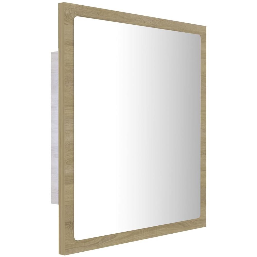 Specchio da Bagno LED Rovere Sonoma 40x8,5x37 cm in Acrilico - Foto 8