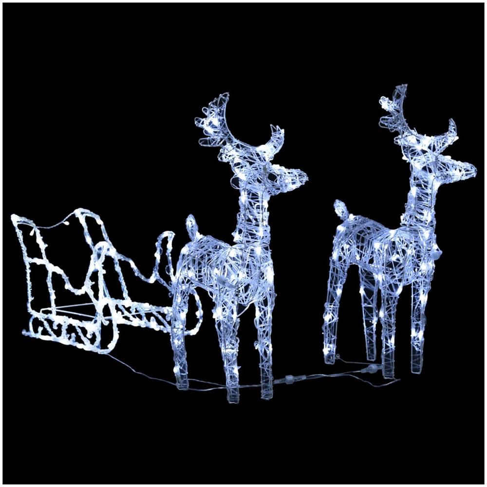 Decorazione Natalizia Renne e Slitta 160 LED 130 cm in Acrilico - Foto 2