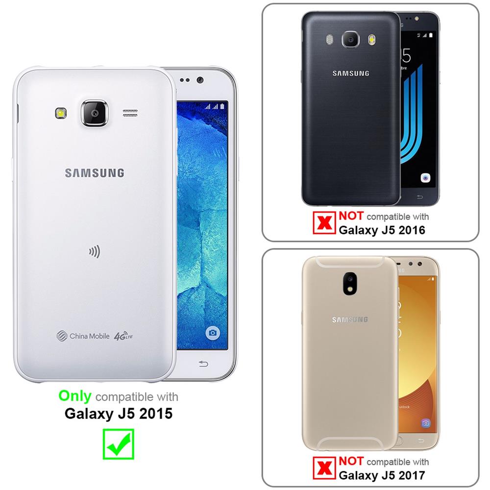 Custodia Compatibile Con Samsung Galaxy J5 2015 In Jelly Rosso - Coperchio Protettivo In Silicone Tpu Flessibile - Foto 2