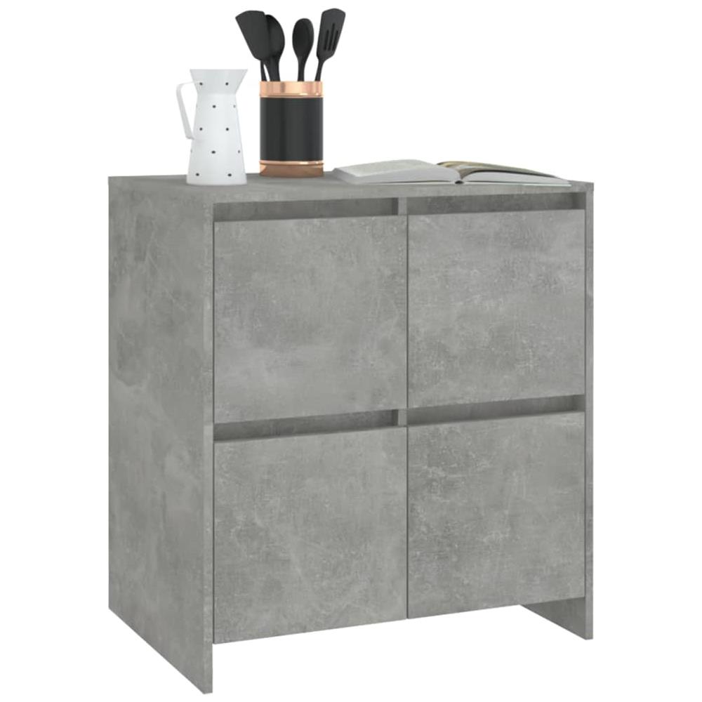 Credenze 2 Pz Grigio Cemento 70x41x75 Cm In Truciolato - Foto 3