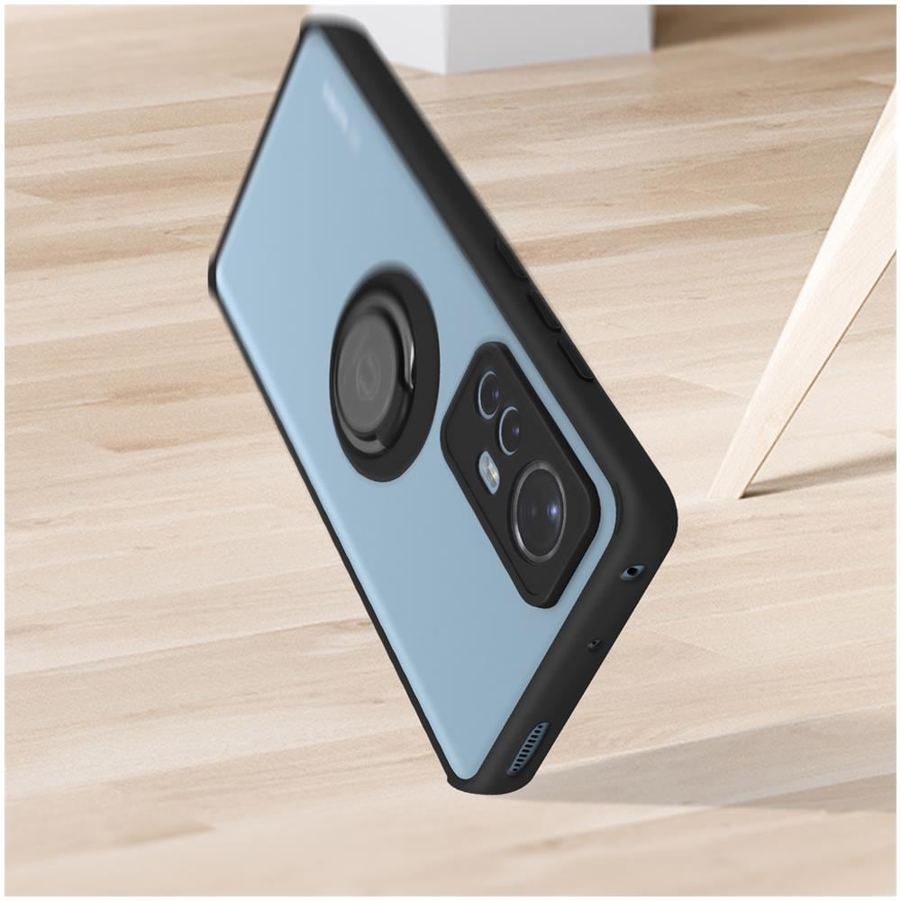 Cover Xiaomi 12 / 12x Bimateria Anello Metallico Supporto Nera - Foto 5