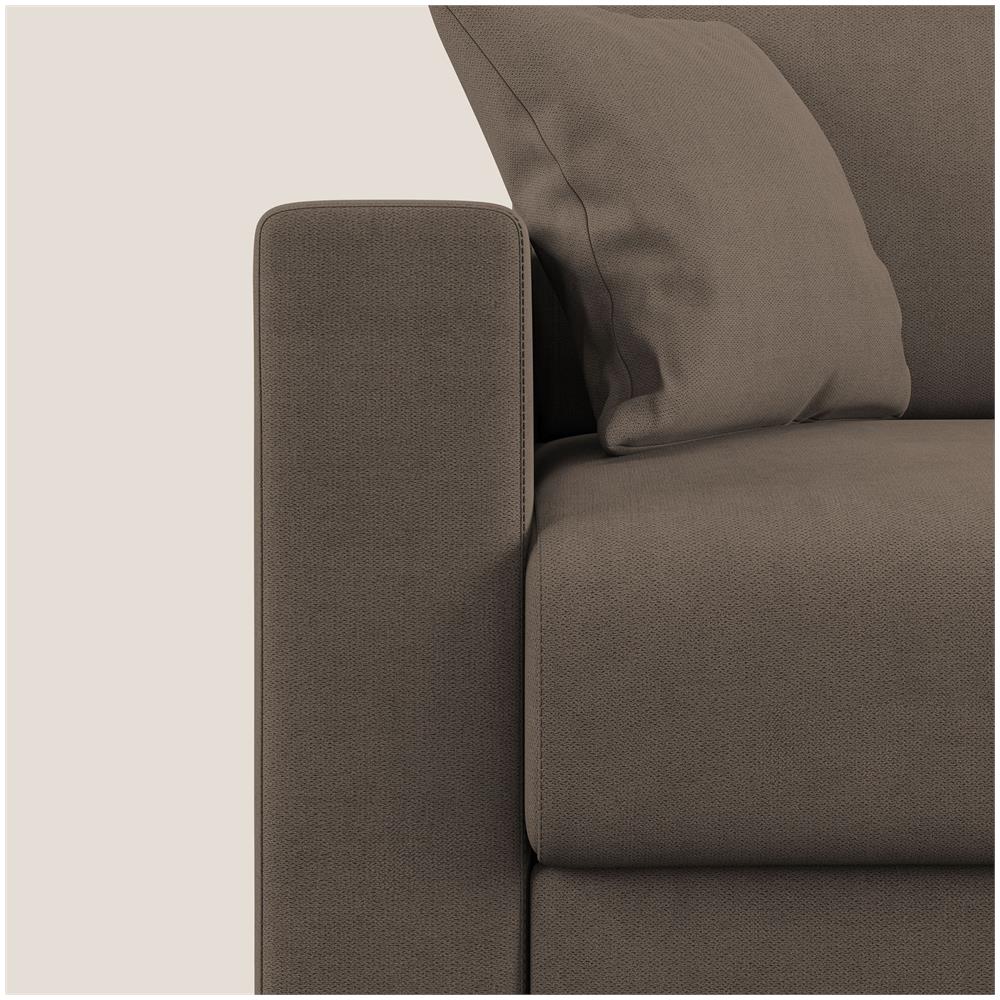 Kafka Divano Letto Angolare In Morbido Tessuto Impermeabile T02 Marrone 262 Cm Sinistro (mat. 120x197) - Foto 5