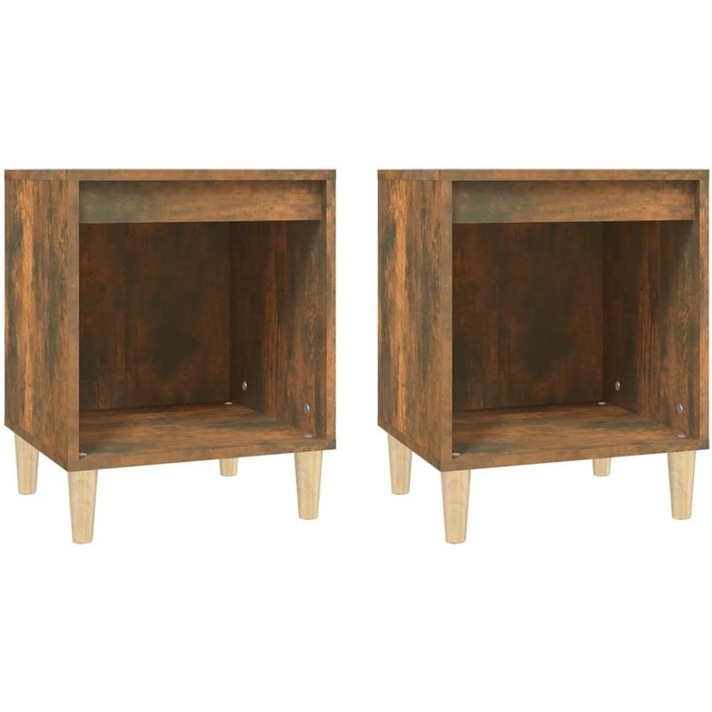 Comodini 2pz Rovere Fumo 40x35x50 Cm - Foto 2