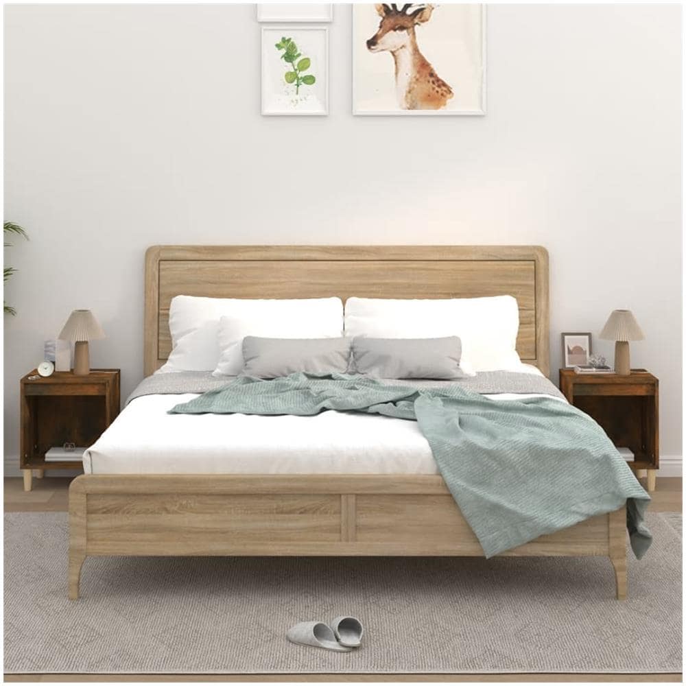 Comodini 2pz Rovere Fumo 40x35x50 Cm - Foto 1