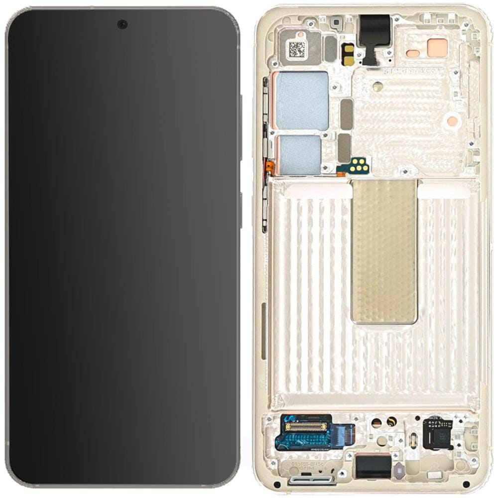 Blocco Completo Galaxy S23 Touchscreen Con Frame Originale Cream - Foto 1
