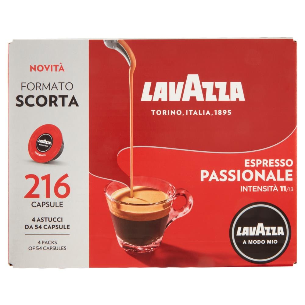 A Modo Mio Espresso Passionale Capsule Caffè Tostatura Scura 216 Pz - Foto 1