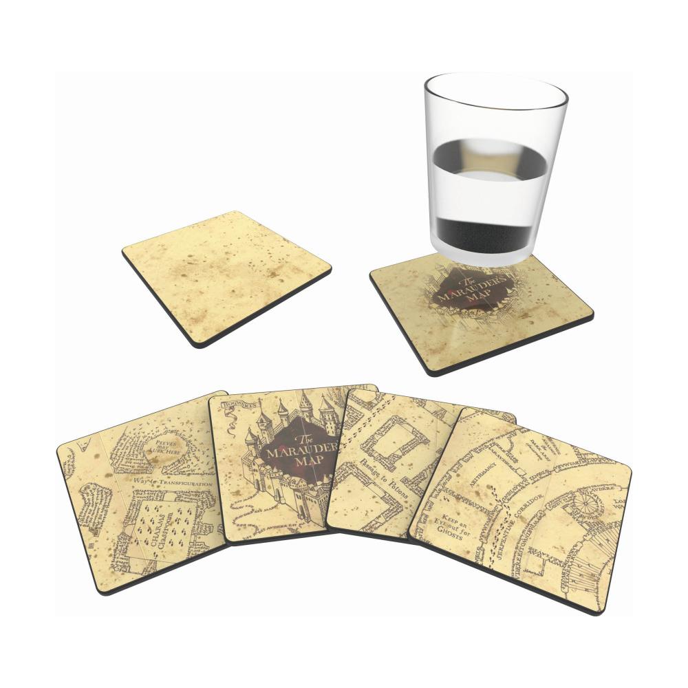 Confezione Di 4 Sottobicchieri Marauders Map Cold Reveal - Foto 1