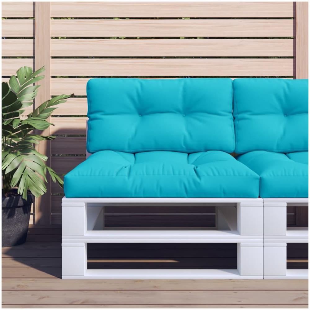 Cuscino Per Pallet Turchese 70x40x12 Cm In Tessuto - Foto 1