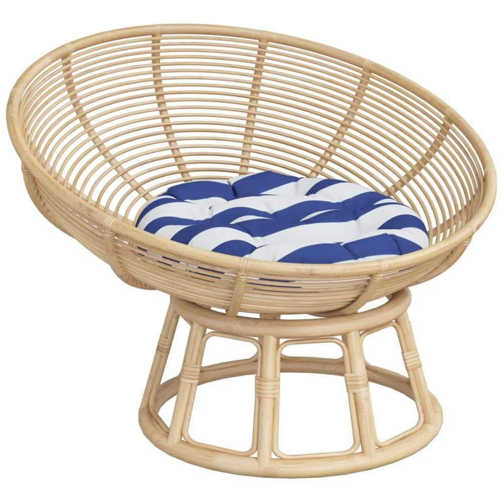 Cuscino Rotondo Righe Blu Bianche 60x11 Cm In Tessuto Oxford - Foto 3