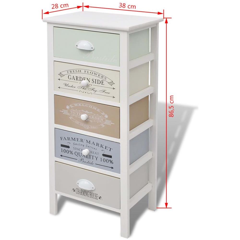 Mobile in Stile Francese con 5 Cassetti in Legno - Foto 12