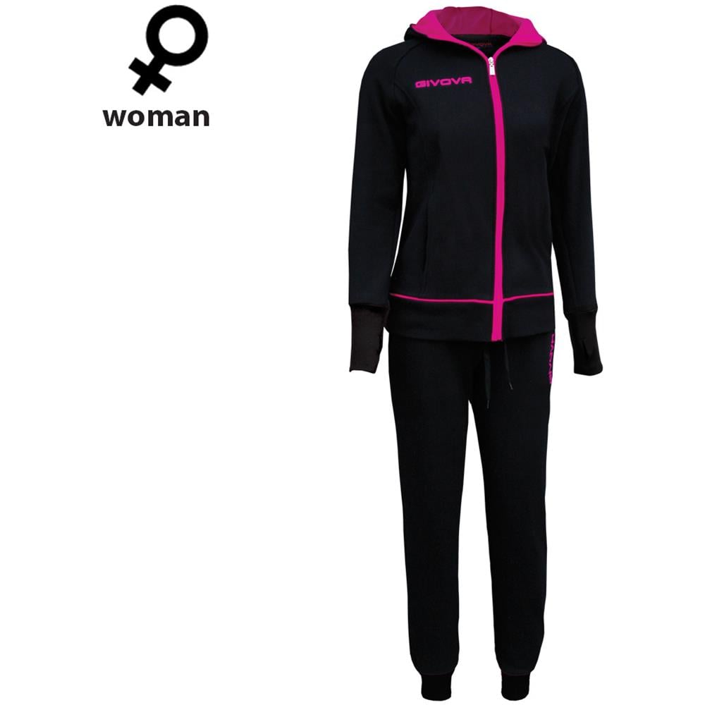 Tuta Star New - Completo Di Giacca A Manica Lunga E Pantalone Di Colore Nero / fuxia Taglia Xs - Foto 1