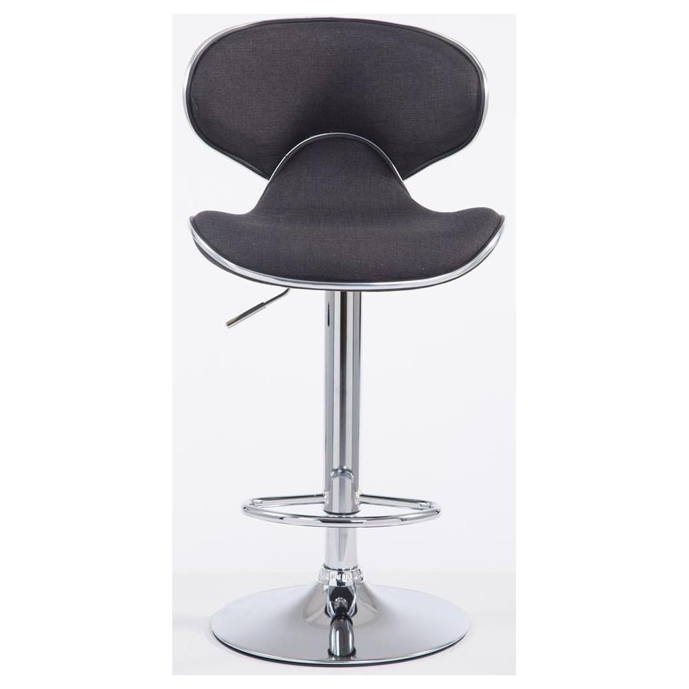 Set 2 Sgabelli Cucina Las Vegas V2 in Tessuto - Coppia Sedie Sgabello Imbottite Girevoli e Regolabili 62-82cm con Schienale Grigio Scuro - Foto 2