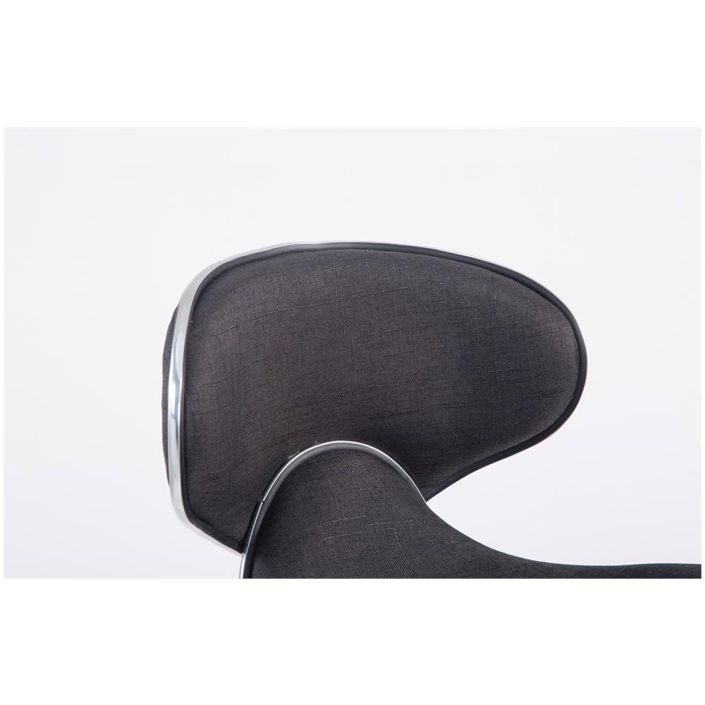 Set 2 Sgabelli Cucina Las Vegas V2 in Tessuto - Coppia Sedie Sgabello Imbottite Girevoli e Regolabili 62-82cm con Schienale Grigio Scuro - Foto 5