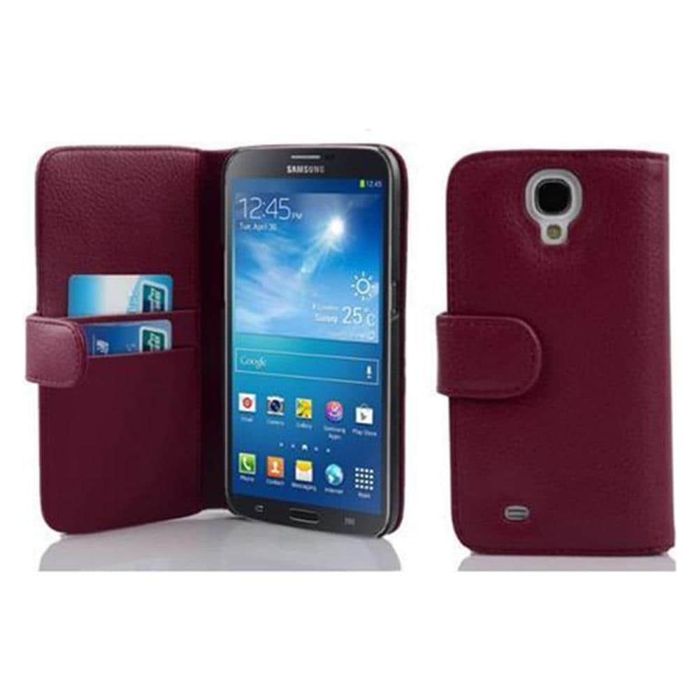 Custodia Libro Per Samsung Galaxy Mega 6.3 In Porpora - Con Vani Di Carte E Funzione Stand Di Similpelle Strutturata - Portafoglio Cover Case Wallet Book Etui Protezione - Foto 1