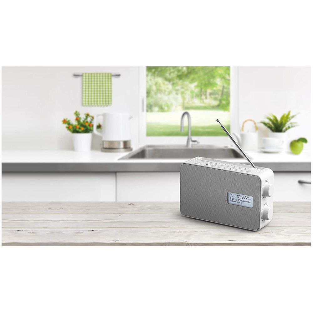 Radio DAB+ / FM RDS RF-D30BT Bluetooth Potenza 2 Watt Sveglia Resistente agli Spruzzi Colore Bianco - Foto 7