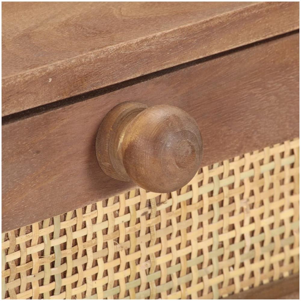 Tavolo Consolle 100x35x76 Cm In Legno Massello Di Mango - Foto 2