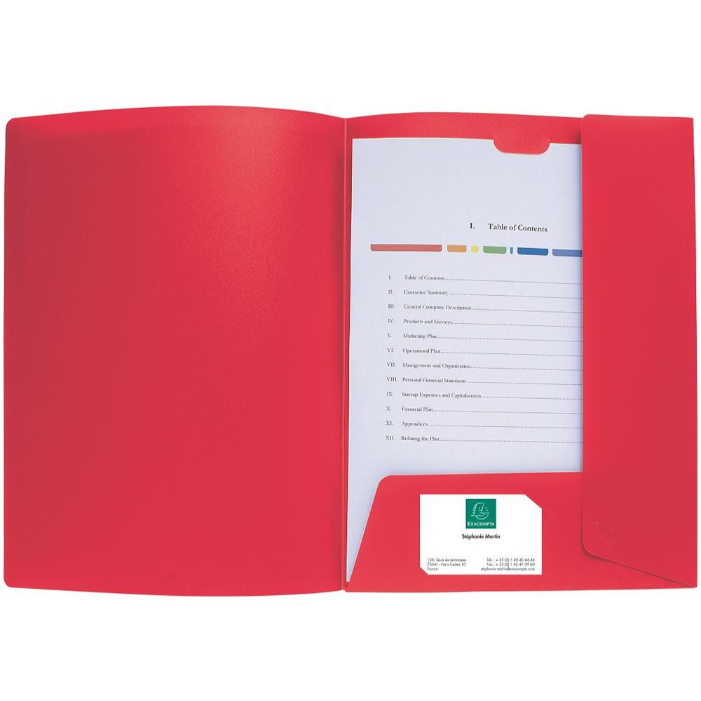 Cartocom, A4, PP, 10Pcs. , Rosso - Foto 3