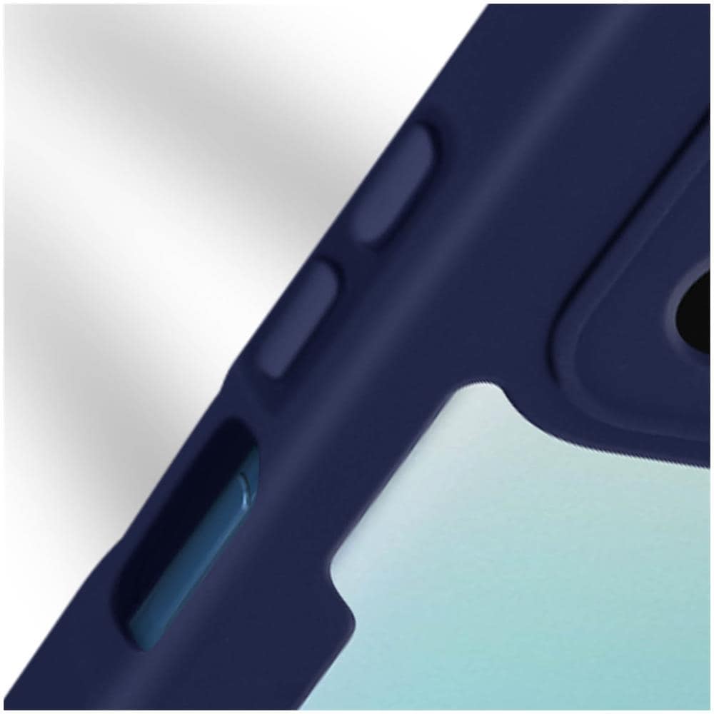 Cover Xiaomi Note 10 E Note 10s Retro Plexiglass Fronte Polimero Bordo Blu - Foto 5