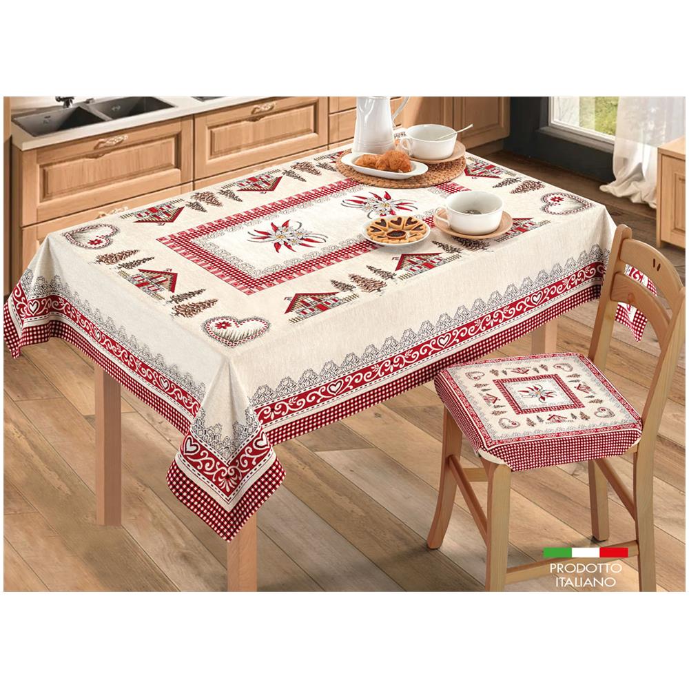 Tovaglia Copritavolo Centrino Runner Tavola Tirolese Montagna Baita Monte Bianco 40x180 Monte Bianco - Foto 4