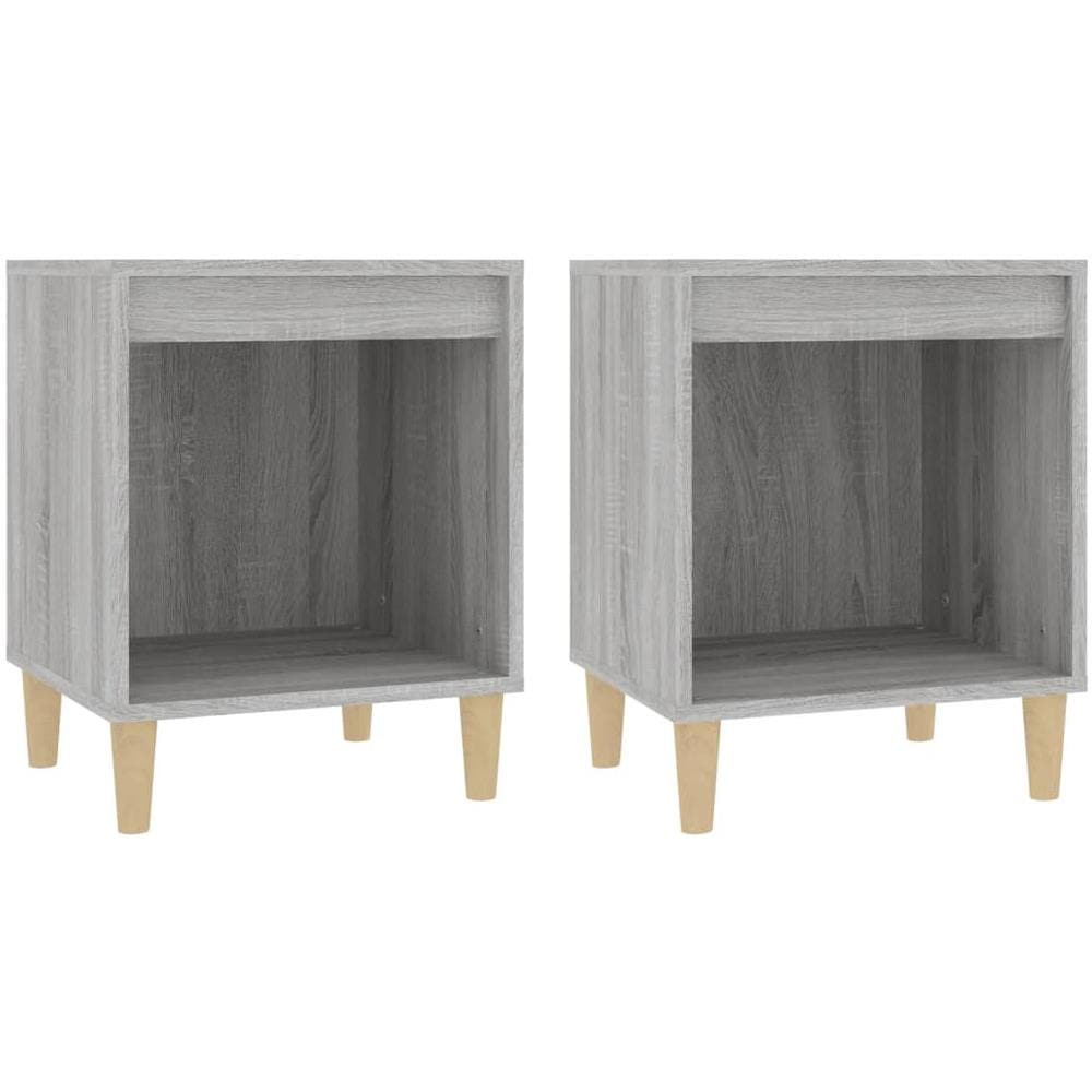 Comodino 2 Pz Grigio Sonoma 40x35x50 Cm - Foto 1