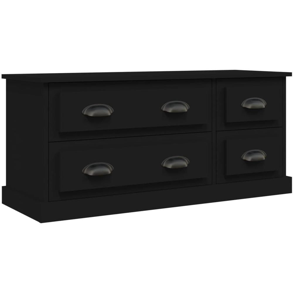 Mobile Porta Tv Nero 100x35,5x45 Cm In Legno Multistrato - Foto 2