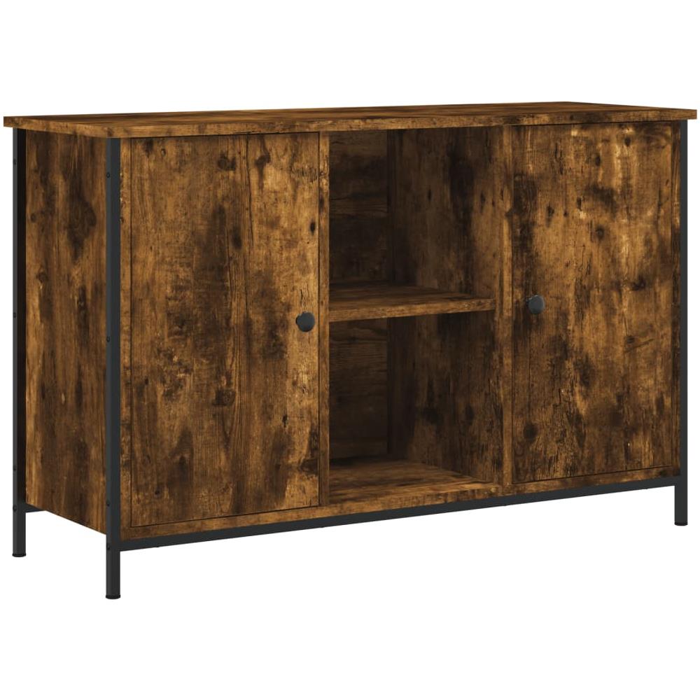 Mobile Tv Rovere Fumo 100x35x65 Cm In Legno Multistrato - Foto 2