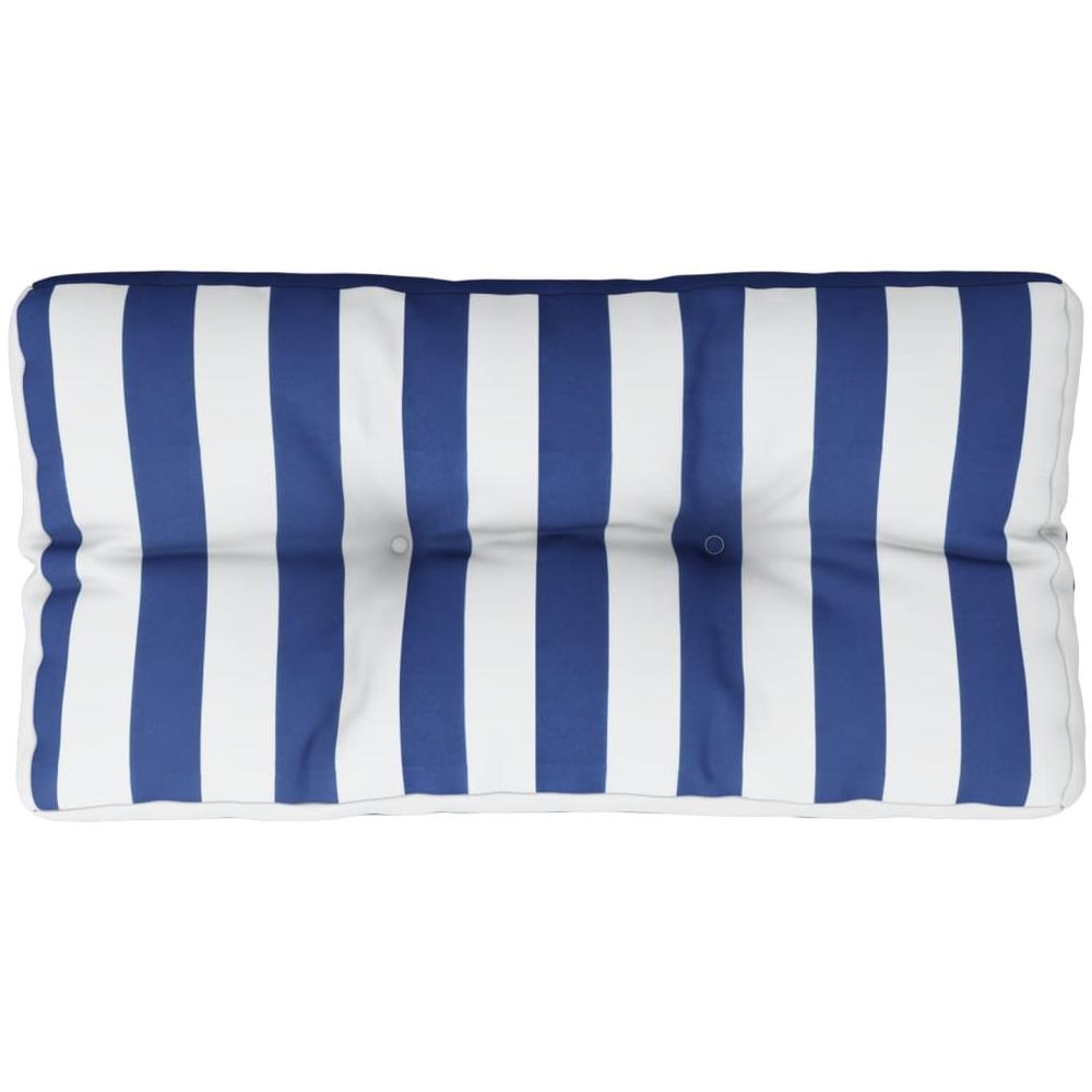 Cuscino Per Pallet Strisce Bianche E Blu 80x40x12 Cm In Tessuto - Foto 2