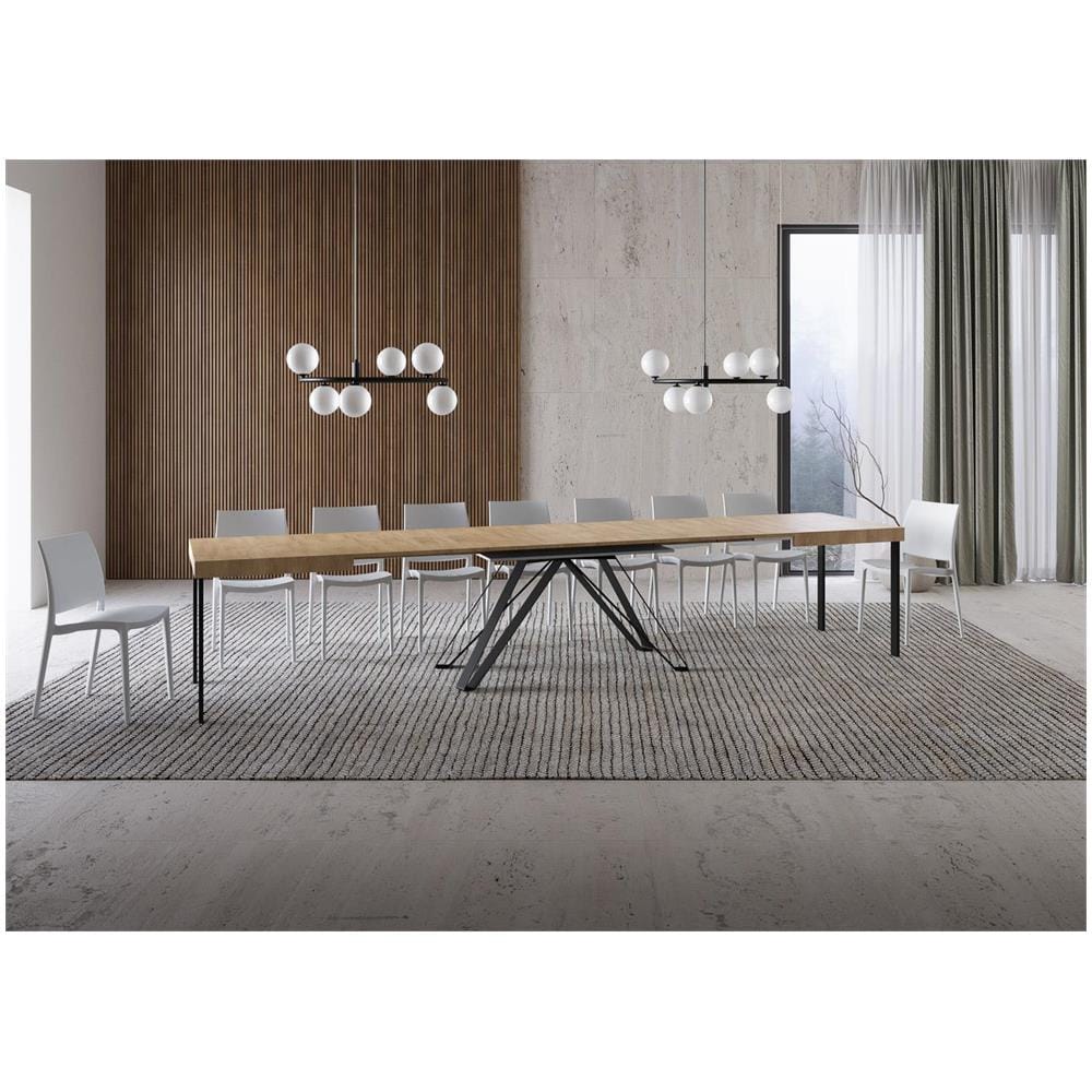 Tavolo allungabile 90x160/420 cm Terium quercia natura gambe antracite - Foto 4