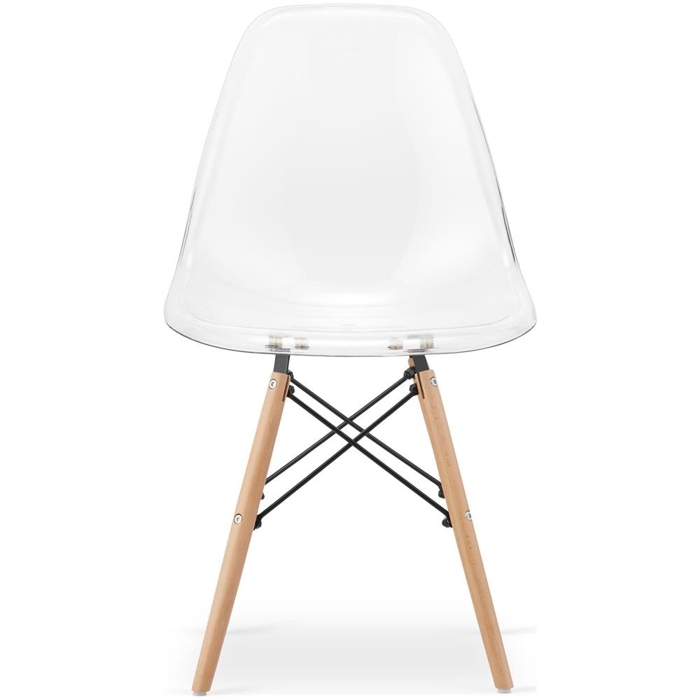 Sedia Valora OSAKA con gambe trasparenti naturali per soggiorno - Foto 2