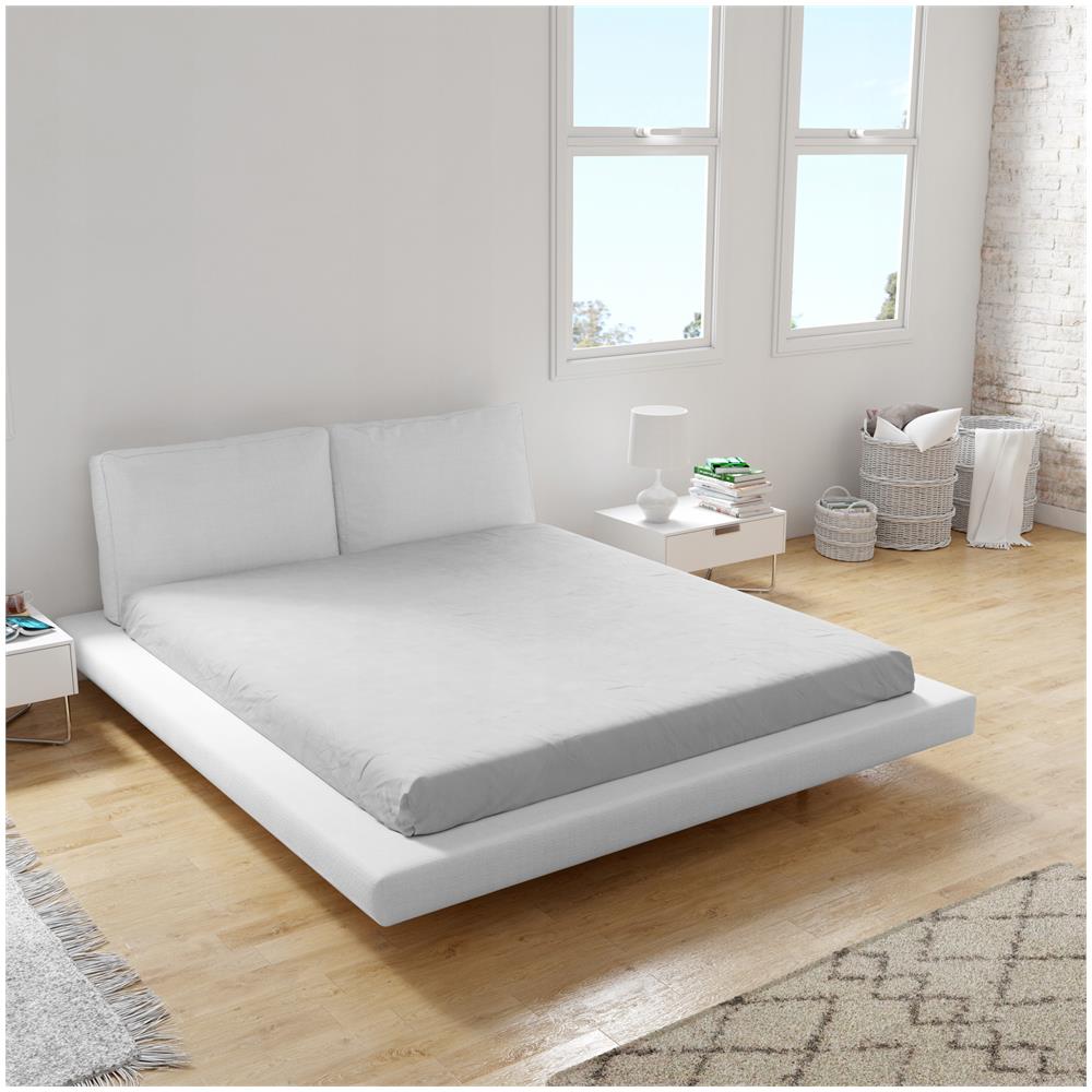 Lenzuolo in jersey con elastico 180x200 - Grigio chiaro - Comodo - Ecologico - Resistente - Foto 2
