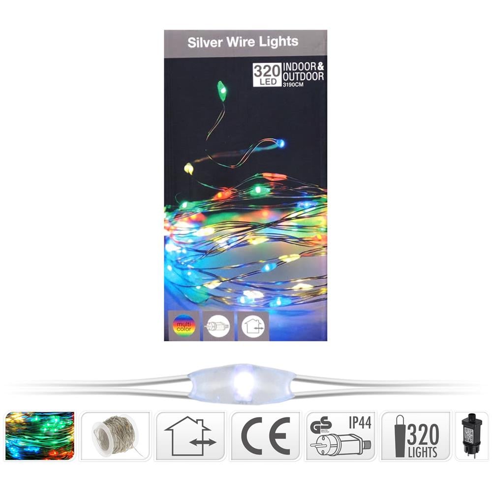 320 Microled Lineari Luci Multicolor Luce Fissa Natale Addobbi Presepi - Foto 1