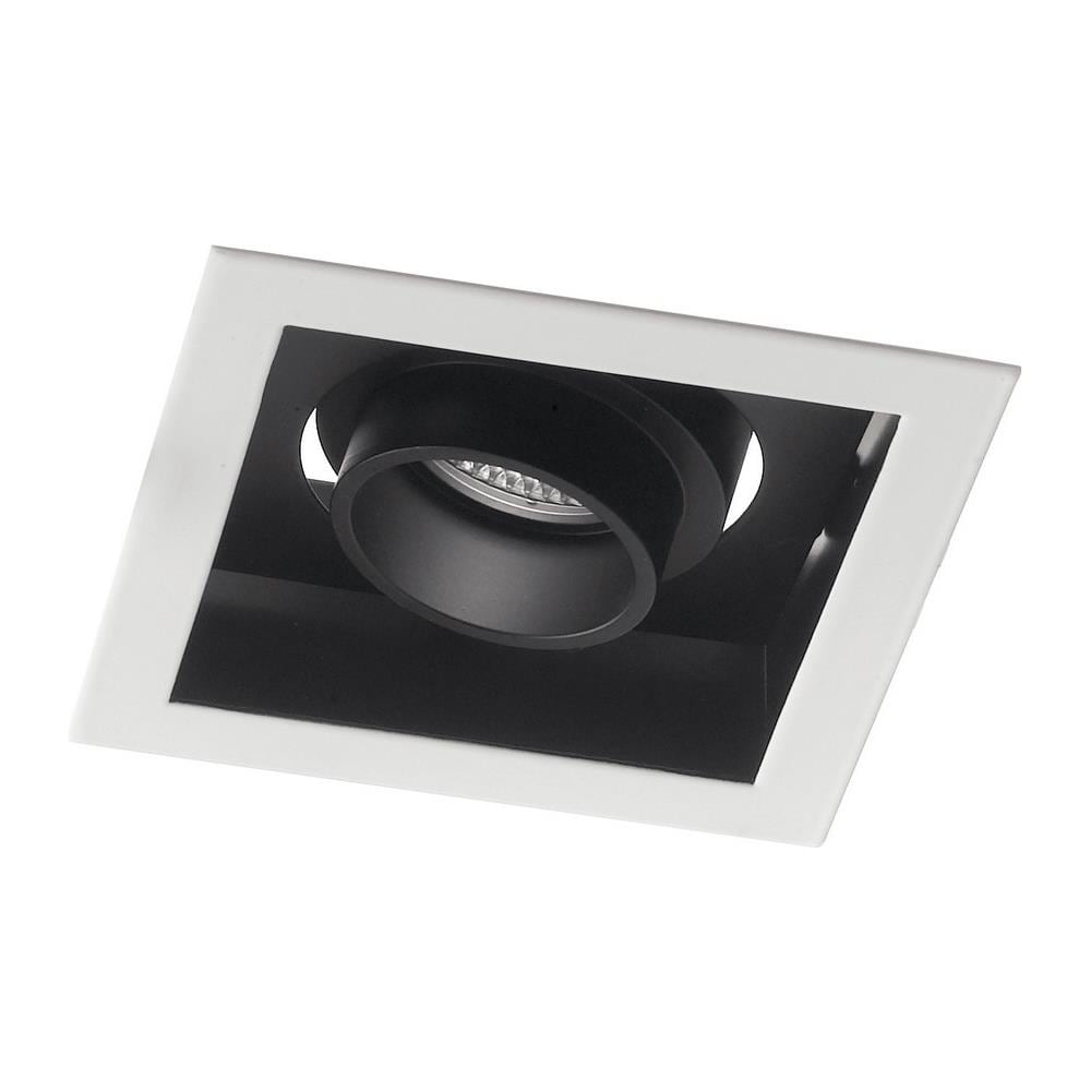Incasso Quadrato Orientabile Bianco Nero Satinato Soffitto Ribassato Faretto Led 10 Watt Luce Calda Intec Inc-apollo-1x10c - Foto 5