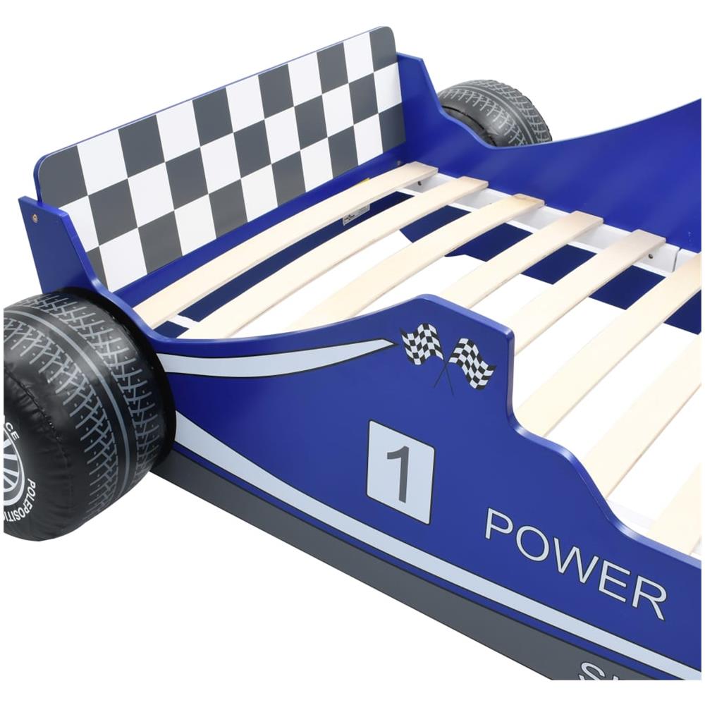 Letto Bambini ad Auto da Corsa 90x200 cm Blu - Foto 6