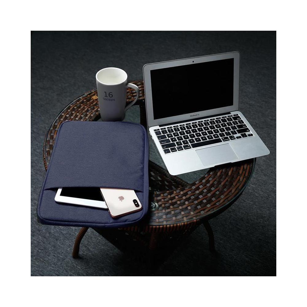 Cadorabo Borsa Di Protezione Per Computer Portatile / Tablet Da 14 Pollici In Blu Scuro - Borsa Per Computer Portatile In Tessuto Con Fodera In Velluto E Scomparto Con Zip Antigraffio - Foto 7