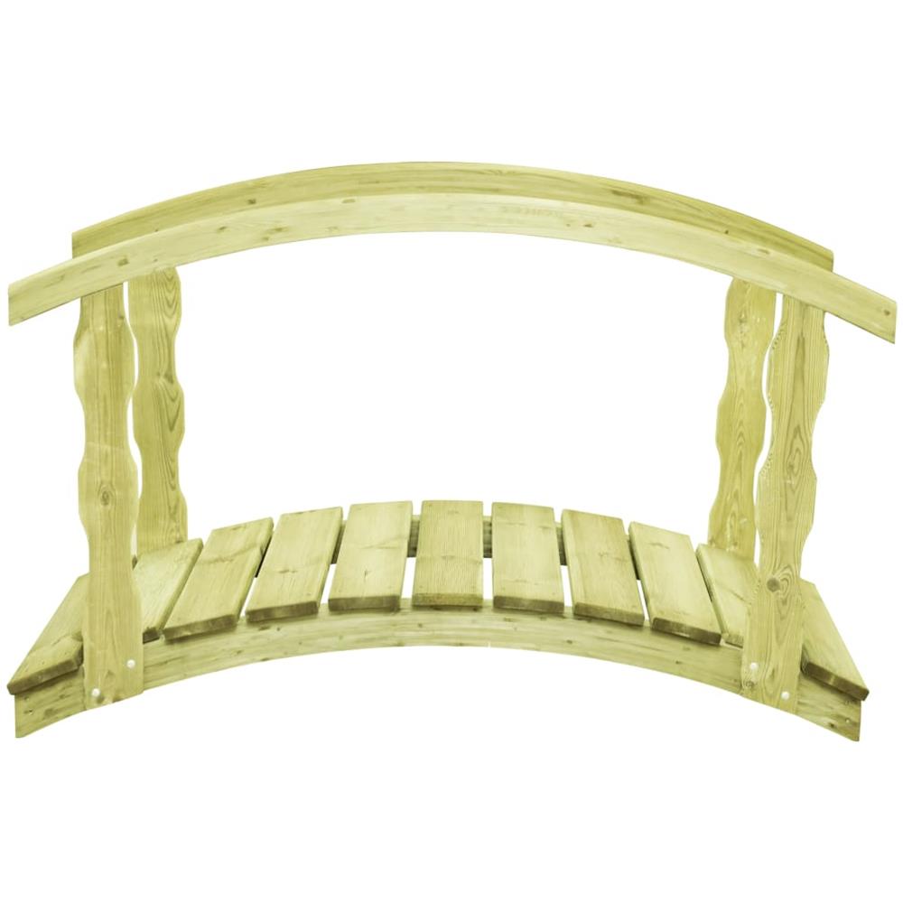 Ponte Giardino Con Corrimano 170x74x105 Cm In Pino Impregnato - Foto 1