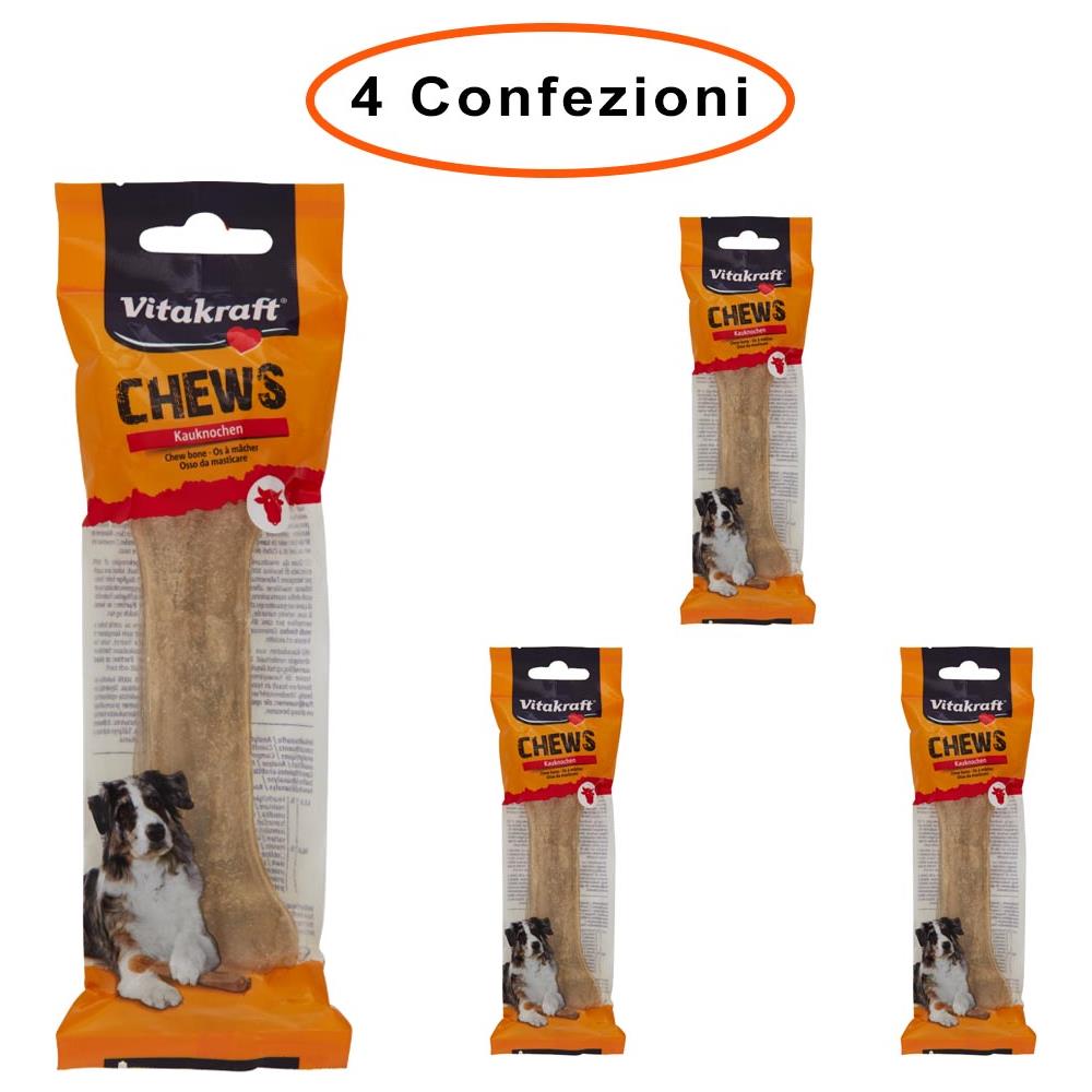 Osso Per Cani Snack Chews 14 Cm 4 Confezioni Da 90 Gr - Foto 1