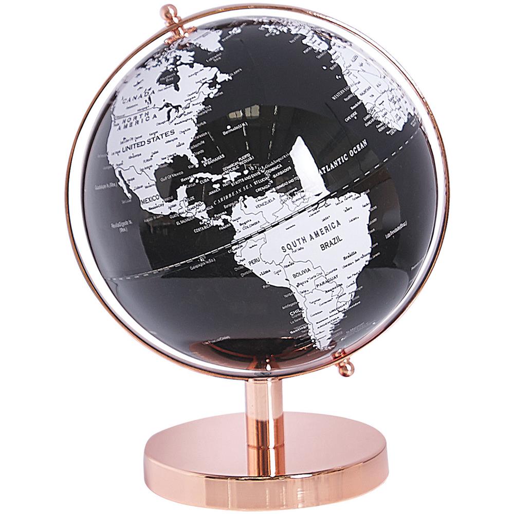 Mappamondo Nero E Bianco 28 Cm Cabot - Foto 1