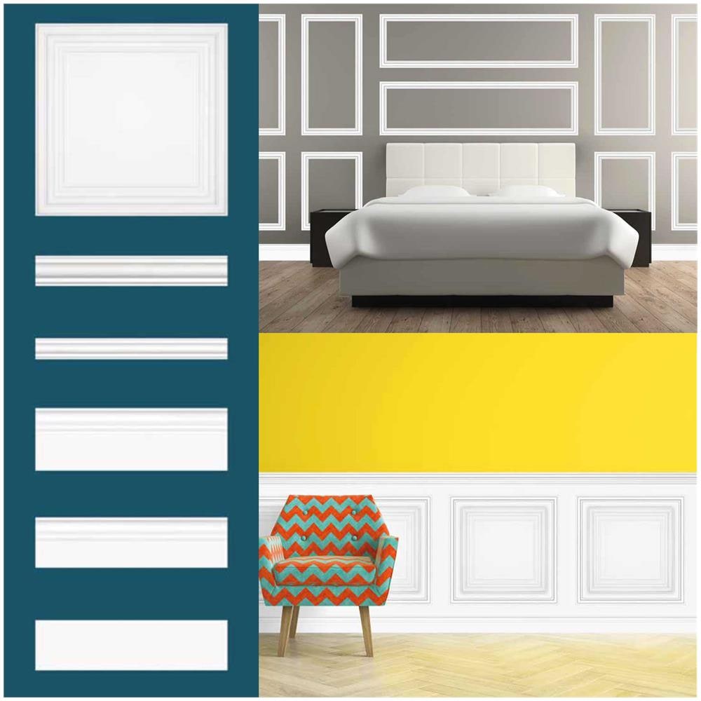 Pannello e accessori per Boiserie cassettoni in Polistrutturato - Duropolimero + soluzioni, idee e progetti. - Cornice 40mm (barra intera 200cm)  - Foto 1