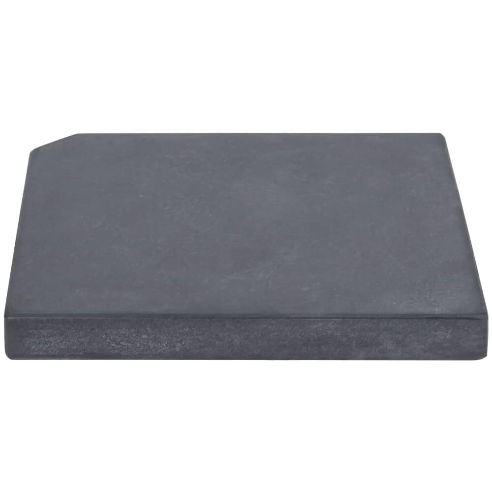 Base Quadrata per Sostegno Ombrellone in Granito Peso 25 kg Colore Nero - Foto 2