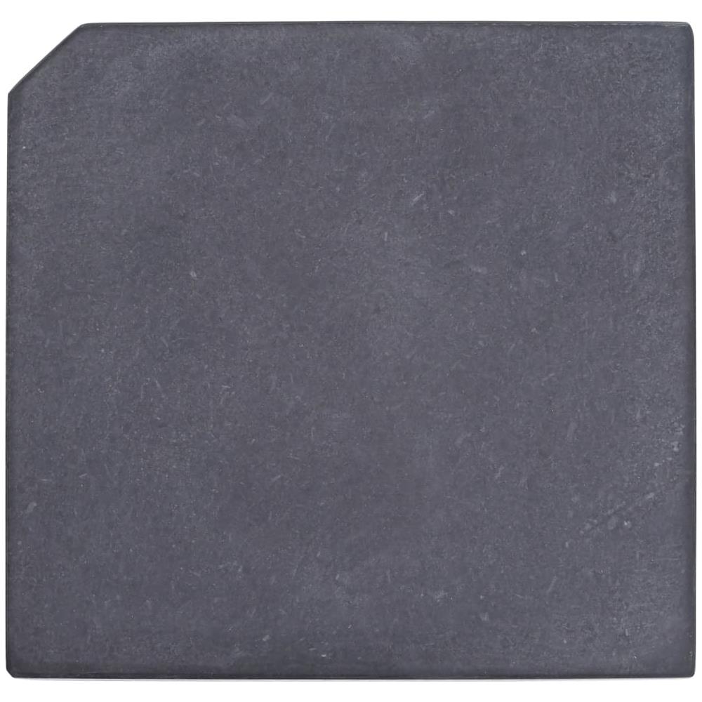 Base Quadrata per Sostegno Ombrellone in Granito Peso 25 kg Colore Nero - Foto 3