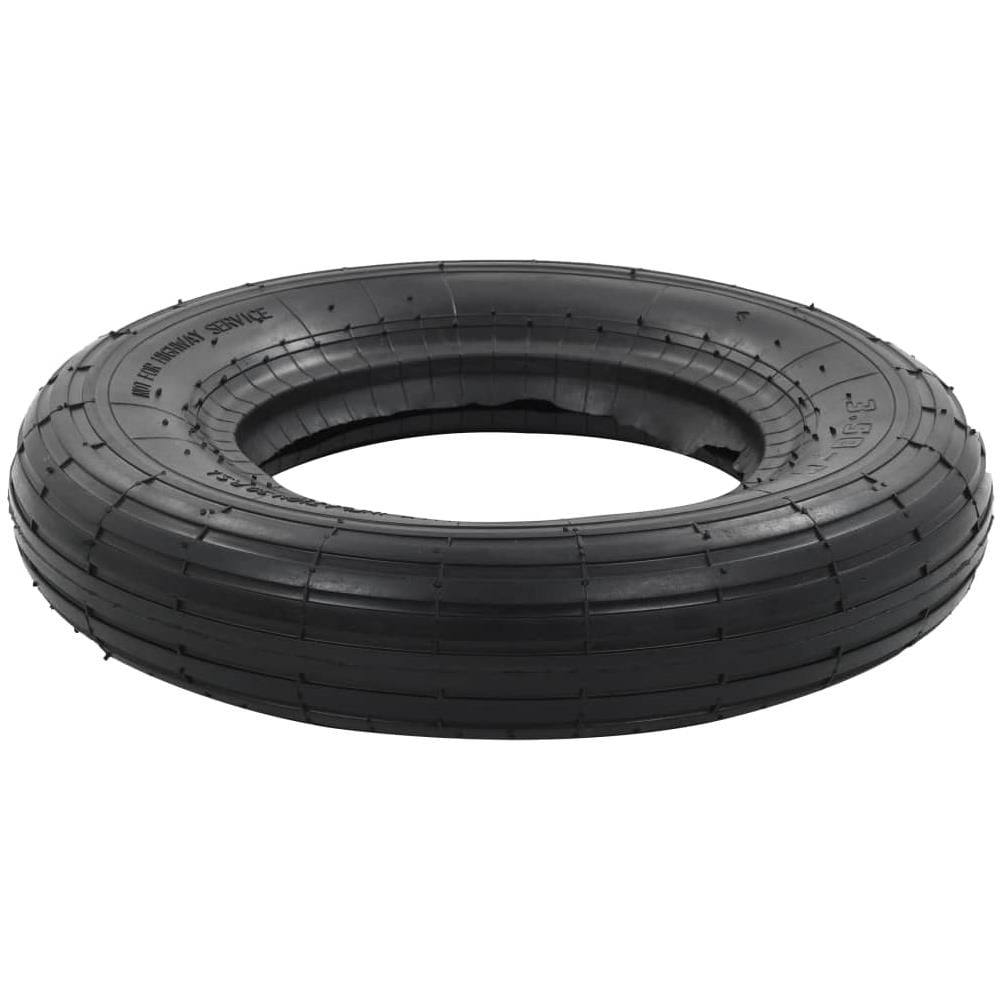 Set Ruote E Camere D'aria Per Carriola 4 Pz 3.50-8 4pr Gomma - Foto 8