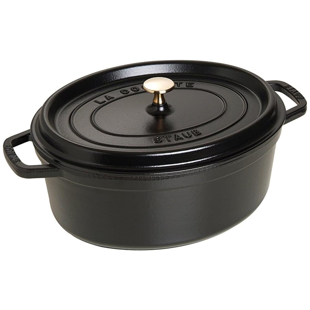 Cocotte in Ghisa con Coperchio Diametro 31 cm Capacità 5.5 lt Colore Nero - Linea La Cocotte  - Foto 1