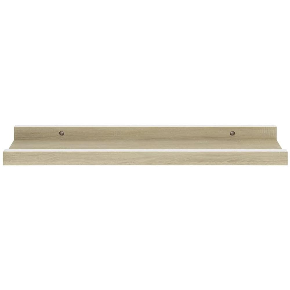 Mensole Da Parete 4 Pz Bianco E Rovere Sonoma 40x9x3 Cm - Foto 8
