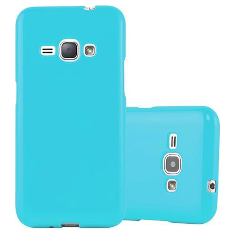 Custodia Compatibile Con Samsung Galaxy J1 2015 In Jelly Celeste - Coperchio Protettivo In Silicone Tpu Flessibile - Foto 1