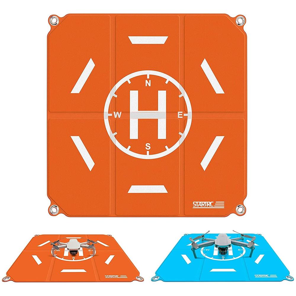 Drone Landing Pad, 50cm (19”) Portatile Universale Pieghevole Veloce Helipad Tappeto Di Atterraggio Per Dji Air 2s / Mavic Mini 2 / Mavic Air 2 / Mavic 2 / fimi X8se / dji Fpv Drone - Foto 1
