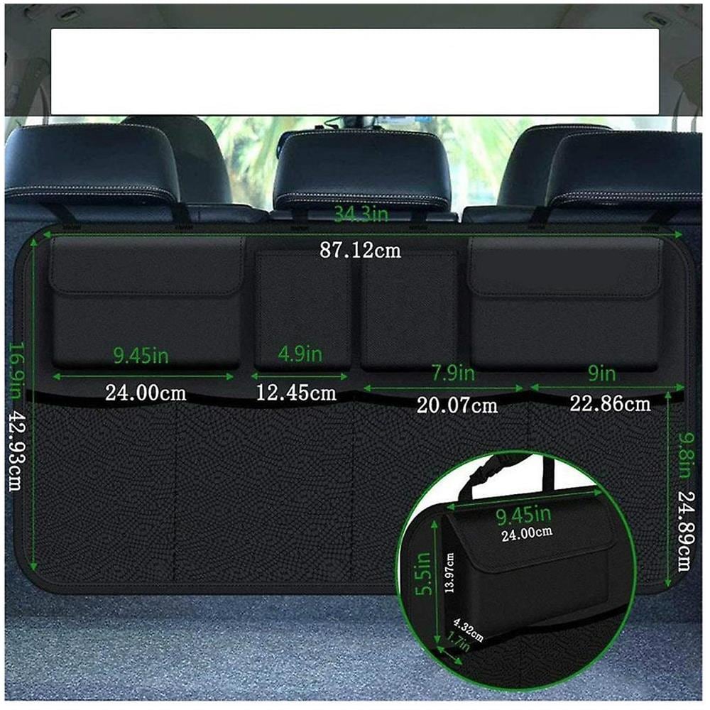 HTN Organizzatore Di Automobili Auto Carico- [ super Capacità] Organizzatore Automobilistico Dotato Di Tronco Di Deposito Per Auto [ rete Elastica E 4 Magia IV10777