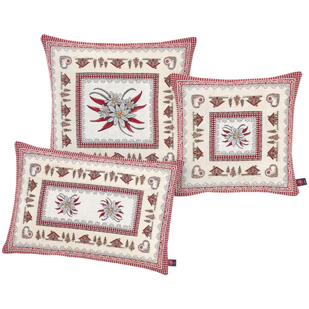 Federa Cuscino Arredo Casa Fodera Tessuto Cinigliato Tirolese Monte Bianco 40x40 Monte Bianco - Foto 1