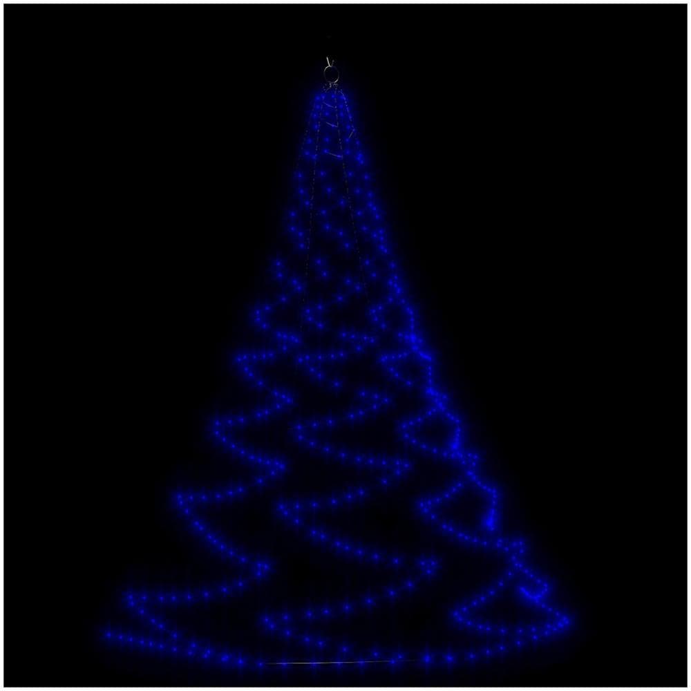 Albero Parete Gancio Metallico 720 Led Blu 5 M Interno Esterno - Foto 1